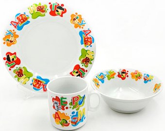 Набор сервировочный Добрушский фарфоровый завод Идиллия Алфавит 4С1578Ф34