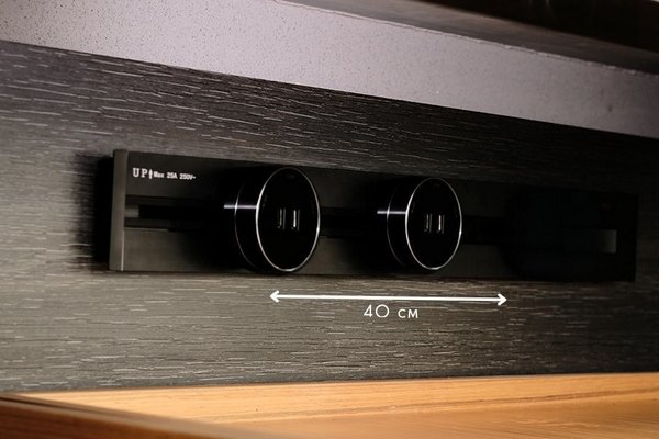 

Трековая розетка AVEL шинопровод 40 см + 2 USB (черный)