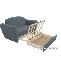 Диван Мебель-АРС Квартет (велюр серо-синий HB-178 26)