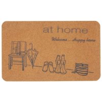 Придверный коврик ComeForte Велюр Уютный дом 60x90 (бежевый)