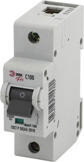 

Выключатель автоматический ЭРА Pro NO-901-32 ВА47-100 1P 100А C Б0031793