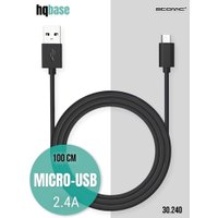 Кабель Atomic HQ-Base 30.240 USB Type-A - microUSB (1 м, черный)