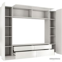 Стенка Олмеко Лаванда-2 (белый глянец)