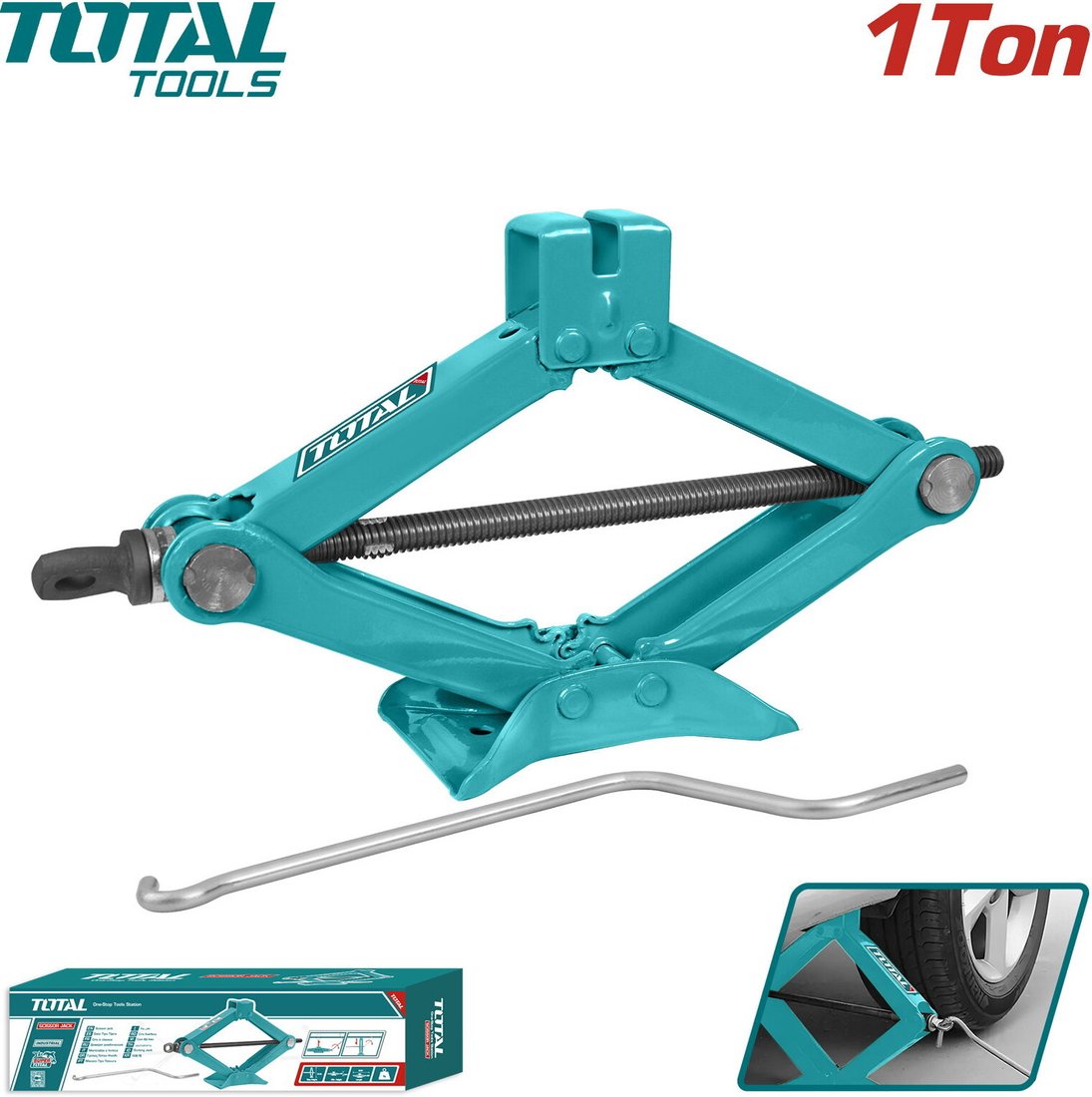 

Ромбовый домкрат Total THT101011 1т