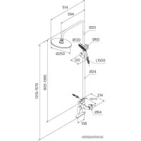 Душевая система  Milardo Rora RORBL4FM06