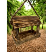 Кормушка Florbox Деревянная для птиц и белок 21x24x14 см (обжиг) в Могилеве