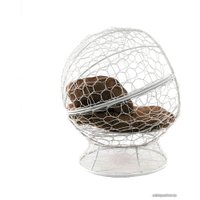 Кресло M-Group Апельсин 11520101 (белый ротанг/бежевая подушка)