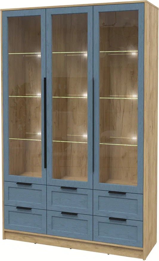 

Шкаф-витрина Интерлиния Концепт Тренд КТ-ШВ3 с подсветкой (дуб золотой/дуб лазурный)