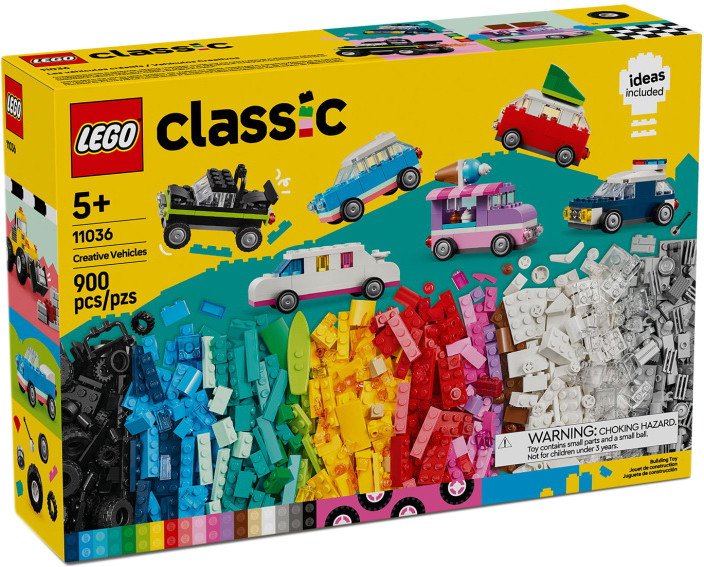 

Набор деталей LEGO Classic 11036 Создавай автомобили