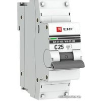 Выключатель автоматический EKF PROxima ВА 47-100 1P 25А (C) 10kA mcb47100-1-25C-pro
