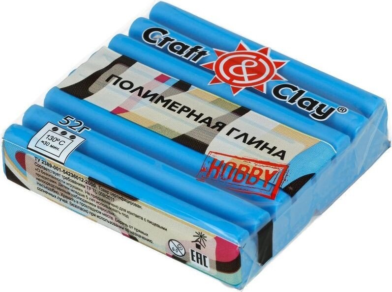 

Полимерная глина Craft&Clay полимерная глина CCH (52 г, 1017 голубой)