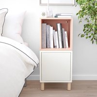 Тумба Ikea Экет 694.436.13 (белый/бледно-розовый/дерево)