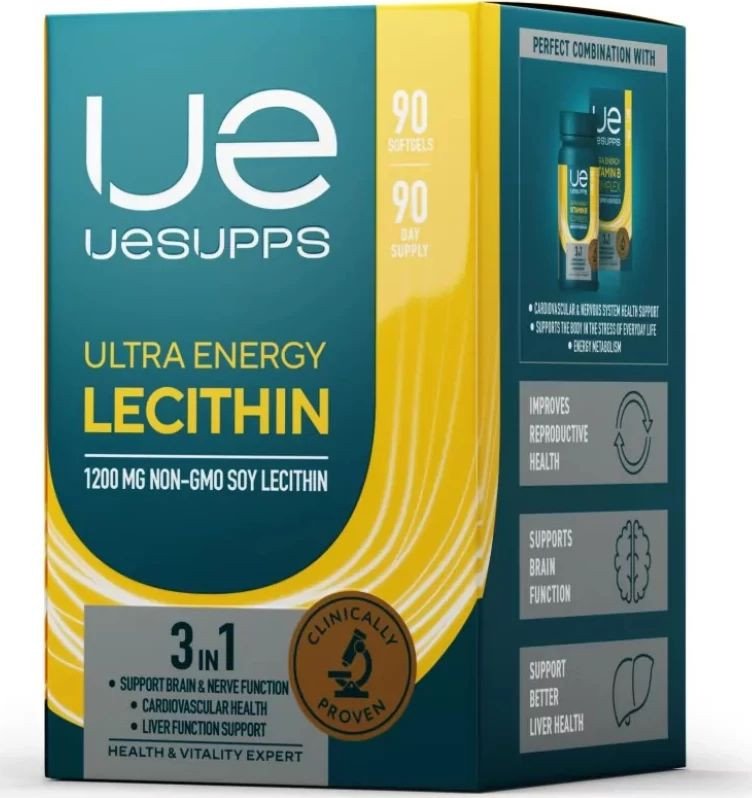 Комплекс UESupps Ultra Energy Lecithin 1200 мг (90 мягких капсул)