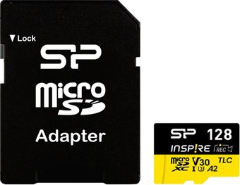 Карта памяти Silicon-Power Inspire microSDXC SP128GBSTXLA2V1NSP 128GB (с адаптером)