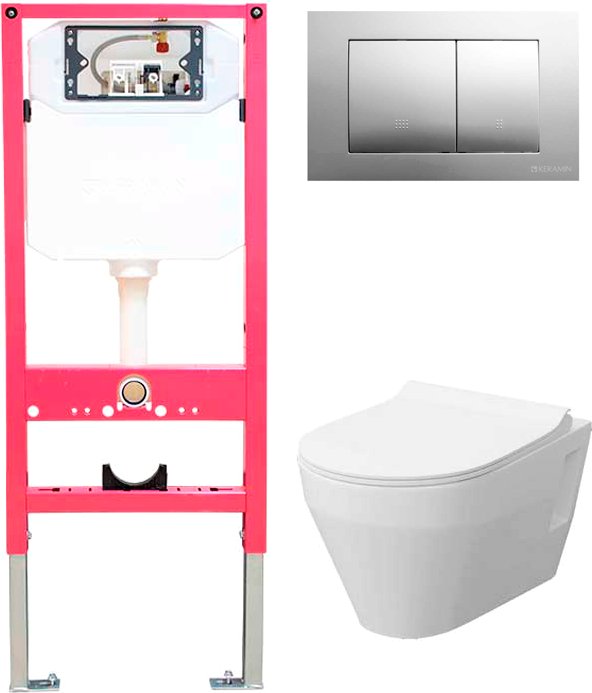 

Унитаз подвесной Керамин Бари Slim МЛ Премиум c кнопкой K5236-К-EEA4