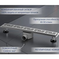 Трап/канал Lauter 2120171-LH 700x70 (хром)