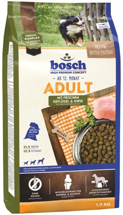 

Сухой корм для собак Bosch Adult Poultry & Spelt (Птица с Просо) 1 кг