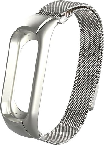 Браслет Xiaomi для Mi Band 3/4 (миланский сетчатый, серебристый)