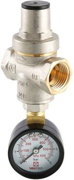 Фитинг Valtec Редуктор давления поршневой с маном. VT.088 1/2 VT.088.N.0455