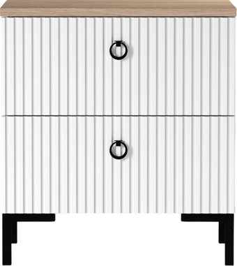 Тумба Black Red White Domenica KOM2S (белый/гикори кингстон)