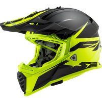Мотошлем LS2 MX1299 (MX437) Fast Evo Roar (L, черный/зеленый)