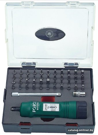 Динамометрическая отвертка с набором Force 1/4" 1-5 Нм K64706 (47 предметов)