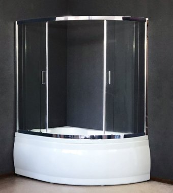 Стеклянная шторка для ванны Royal Bath 170ALP-T-CH (прозрачное стекло)