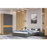 Кровать Mio Tesoro Денвер 160x200 (графит серый)