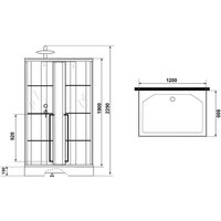 Душевая кабина Niagara Standart ST120/80/15QR/KL/BKT 120x80x215