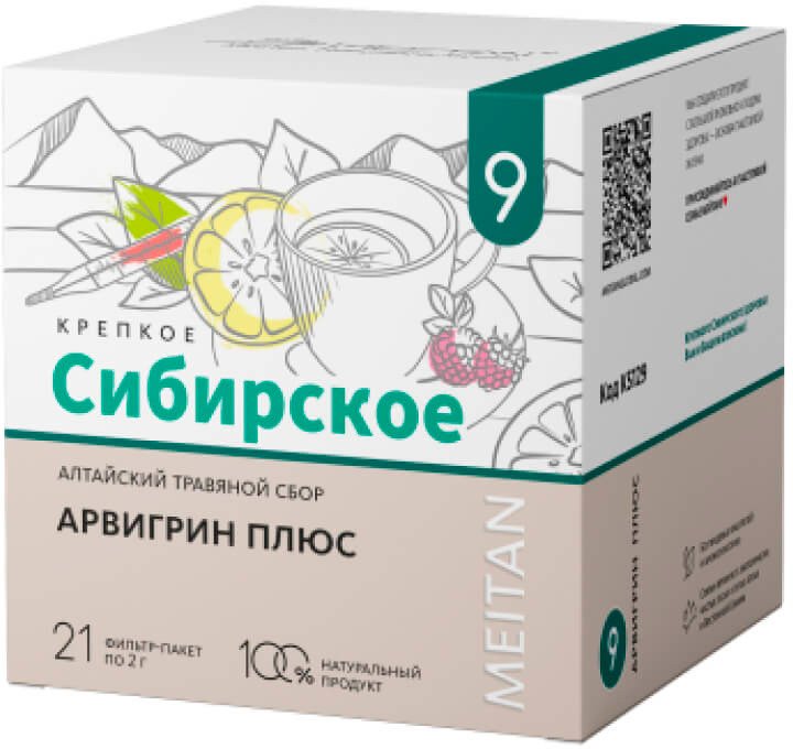 БАД Meitan Крепкое сибирское №9 Арвигрин Плюс (30 пакетиков)