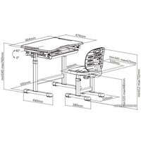 Парта Fun Desk Piccolino III (голубой)