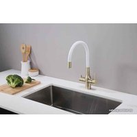 Смеситель Paulmark Salix Sa213419-BRw (бронза/белый)