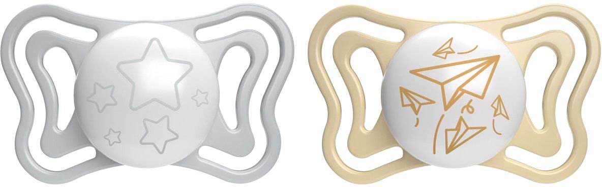 

Набор пустышек Chicco PhysioForma Light Lumi Звезда. Оригами (2 шт)