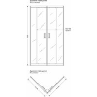 Душевой уголок Метакам City Trend White 90x90x185 556637 (текстурированное стекло, без поддона)