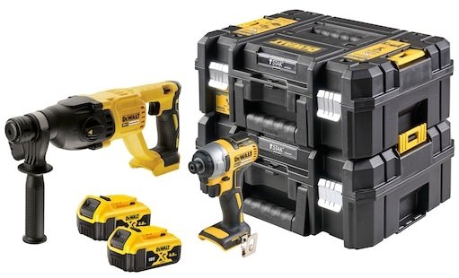 

DeWalt DCK2023M2T (винтоверт, перфоратор, 2 АКБ, кейс)