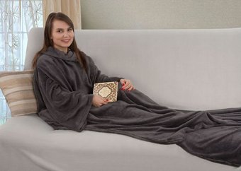 Guten Morgen Коралфлис с рукавами 150x200 см (графит)