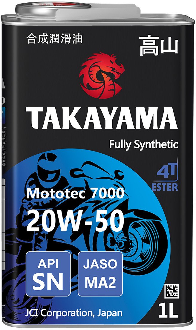 

Моторное масло Takayama Mototec 7000 4T 20W-50 1л