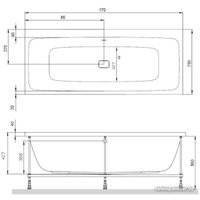 Ванна AM.PM Func 170x75 W84A-170-075W-A