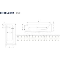 Ванна Excellent Poli 170x70 (без ножек)