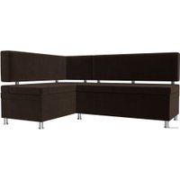 Угловой диван Лига диванов Стайл левый 114522L (микровельвет коричневый)