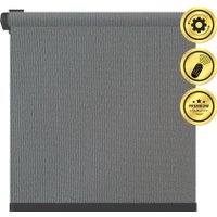 Рулонная электроштора НеоФьюжен Оливия 150х250 левая (маренго, черная фурнитура)