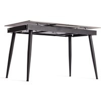 Кухонный стол TetChair Балморал 120+40x80x75 (серый/черный)