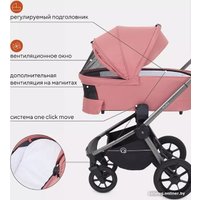 Универсальная коляска Rant Flex Pro RA074 2023 (2 в 1, pink)
