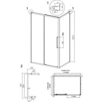 Душевой уголок Grossman Cosmo 100x90x195 120.K33.02.1090.32.00 (золото сатин/стекло прозрачное) в Борисове