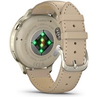 Умные часы Garmin Venu 4 41 мм (золотистый/песочный кожаный)