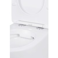 Унитаз подвесной Roxen Antares в комплекте с инсталляцией Asten Readle Zentralmodul AR0601-185W с белой кнопкой