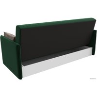 Диван Лига диванов Лига-018 117842 (велюр зеленый/подушки коричневый)