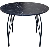 Кухонный стол Arvento Флок раздвижной (мрамор неро маркина)