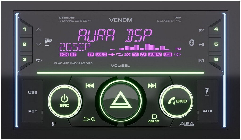 

USB-магнитола Aura Venom-D868DSP
