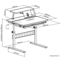 Парта Растущая мебель Study Desk-Smart DUO (розовый)